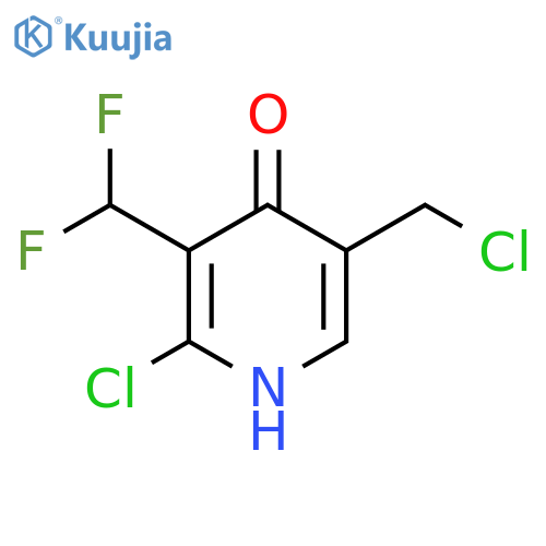 2-Chloro-5-(chloromethyl)-3-(difluoromethyl)-4-hydroxypyridine structure