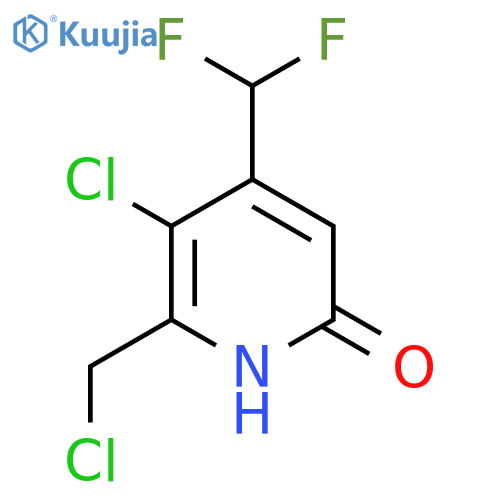 3-Chloro-2-(chloromethyl)-4-(difluoromethyl)-6-hydroxypyridine structure