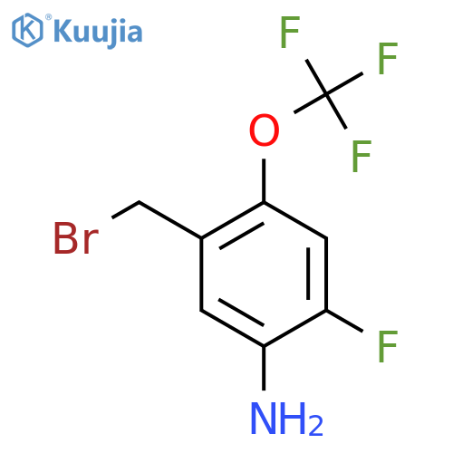 5-Amino-4-fluoro-2-(trifluoromethoxy)benzyl bromide structure