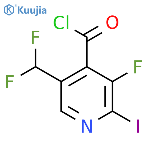 5-(Difluoromethyl)-3-fluoro-2-iodopyridine-4-carbonyl chloride structure