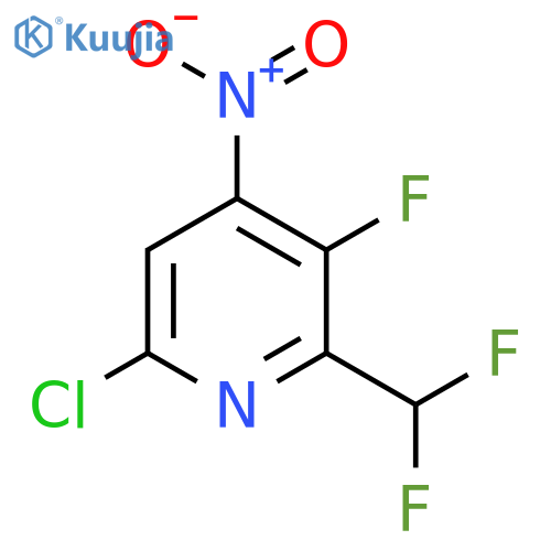 6-Chloro-2-(difluoromethyl)-3-fluoro-4-nitropyridine structure