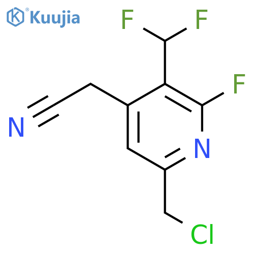 6-(Chloromethyl)-3-(difluoromethyl)-2-fluoropyridine-4-acetonitrile structure