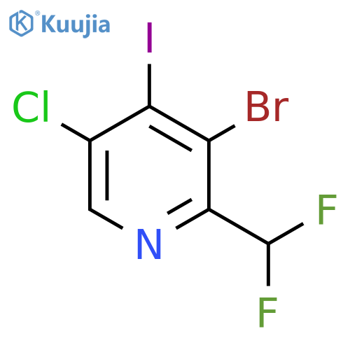 3-Bromo-5-chloro-2-(difluoromethyl)-4-iodopyridine structure