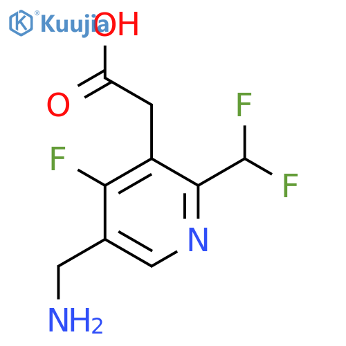 5-(Aminomethyl)-2-(difluoromethyl)-4-fluoropyridine-3-acetic acid structure
