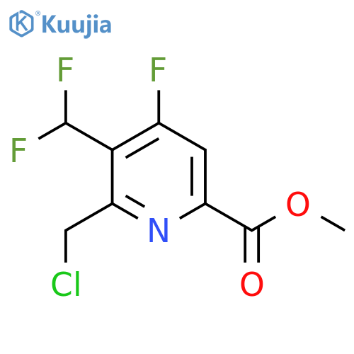 Methyl 2-(chloromethyl)-3-(difluoromethyl)-4-fluoropyridine-6-carboxylate structure