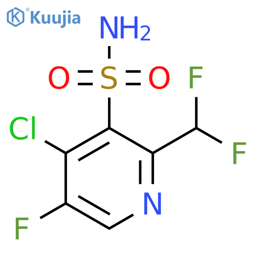 4-Chloro-2-(difluoromethyl)-5-fluoropyridine-3-sulfonamide structure