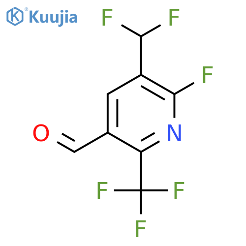 3-(Difluoromethyl)-2-fluoro-6-(trifluoromethyl)pyridine-5-carboxaldehyde structure