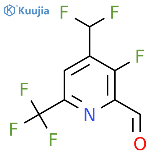 4-(Difluoromethyl)-3-fluoro-6-(trifluoromethyl)pyridine-2-carboxaldehyde structure