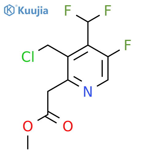 Methyl 3-(chloromethyl)-4-(difluoromethyl)-5-fluoropyridine-2-acetate structure