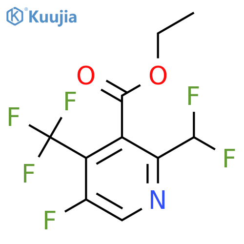 Ethyl 2-(difluoromethyl)-5-fluoro-4-(trifluoromethyl)pyridine-3-carboxylate structure