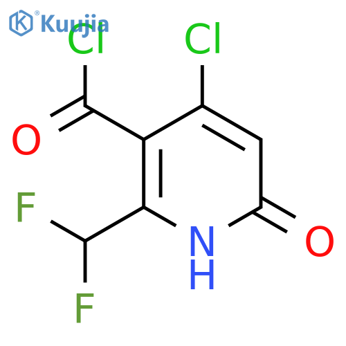 4-Chloro-2-(difluoromethyl)-6-hydroxypyridine-3-carbonyl chloride structure