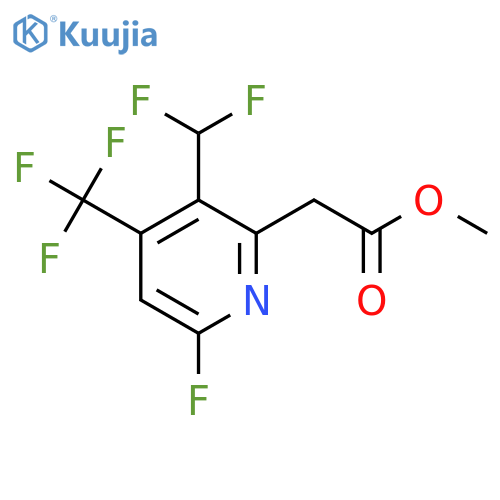 Methyl 3-(difluoromethyl)-6-fluoro-4-(trifluoromethyl)pyridine-2-acetate structure