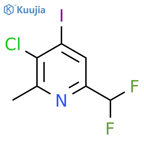 3-Chloro-6-(difluoromethyl)-4-iodo-2-methylpyridine structure