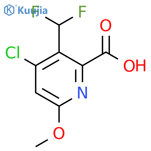 4-Chloro-3-(difluoromethyl)-6-methoxypyridine-2-carboxylic acid structure