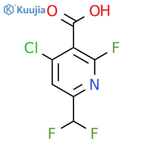 4-Chloro-6-(difluoromethyl)-2-fluoropyridine-3-carboxylic acid structure