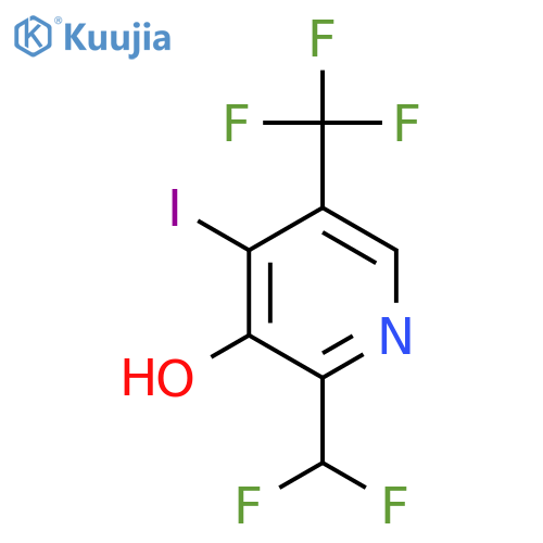 2-(Difluoromethyl)-3-hydroxy-4-iodo-5-(trifluoromethyl)pyridine structure