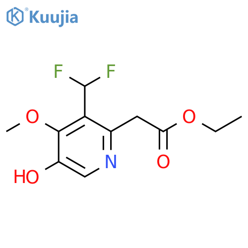 Ethyl 3-(difluoromethyl)-5-hydroxy-4-methoxypyridine-2-acetate structure