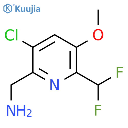 2-(Aminomethyl)-3-chloro-6-(difluoromethyl)-5-methoxypyridine structure