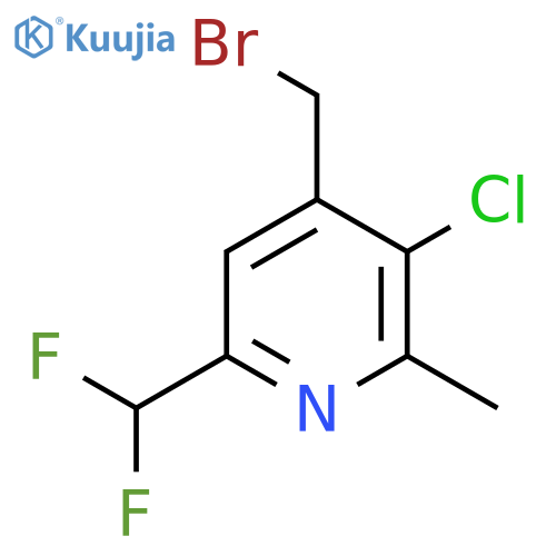 4-(Bromomethyl)-3-chloro-6-(difluoromethyl)-2-methylpyridine structure