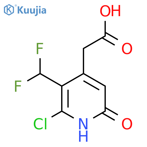 2-Chloro-3-(difluoromethyl)-6-hydroxypyridine-4-acetic acid structure
