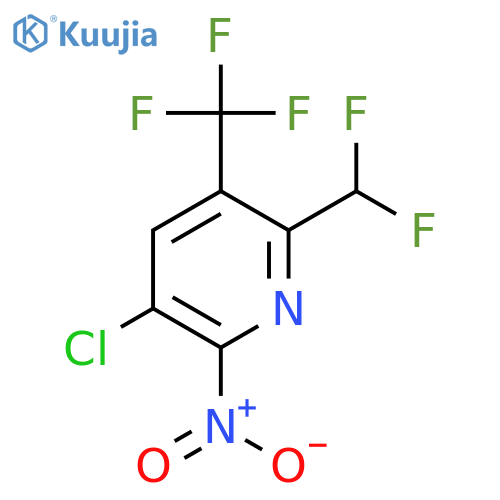 3-Chloro-6-(difluoromethyl)-2-nitro-5-(trifluoromethyl)pyridine structure