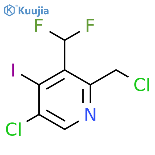 5-Chloro-2-(chloromethyl)-3-(difluoromethyl)-4-iodopyridine structure