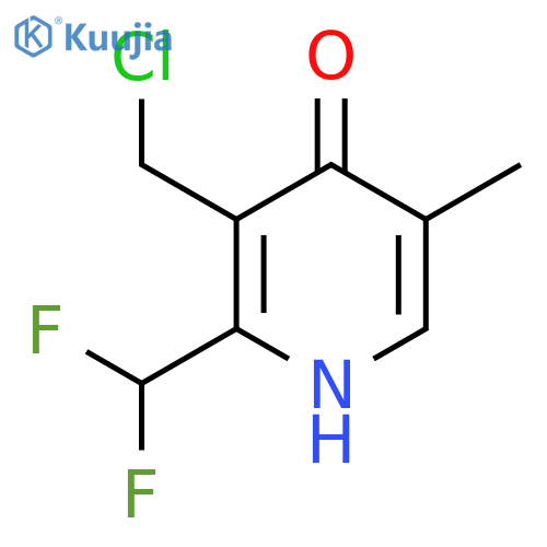 3-(Chloromethyl)-2-(difluoromethyl)-4-hydroxy-5-methylpyridine structure