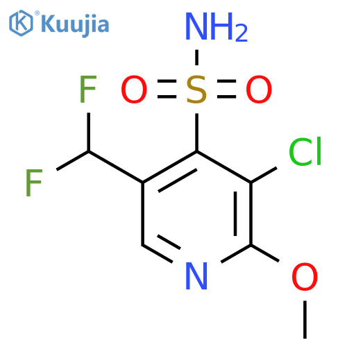 3-Chloro-5-(difluoromethyl)-2-methoxypyridine-4-sulfonamide structure