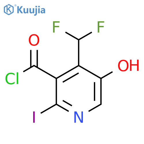 4-(Difluoromethyl)-5-hydroxy-2-iodopyridine-3-carbonyl chloride structure