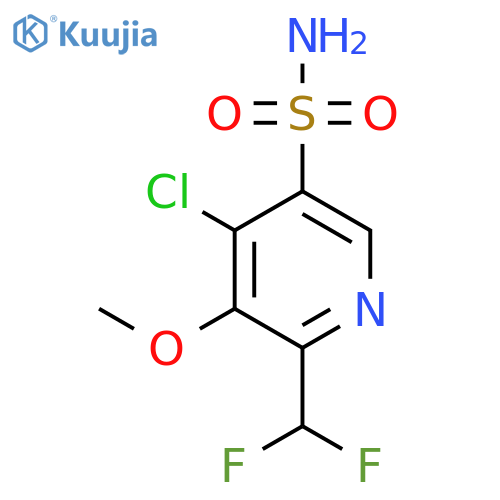4-Chloro-2-(difluoromethyl)-3-methoxypyridine-5-sulfonamide structure