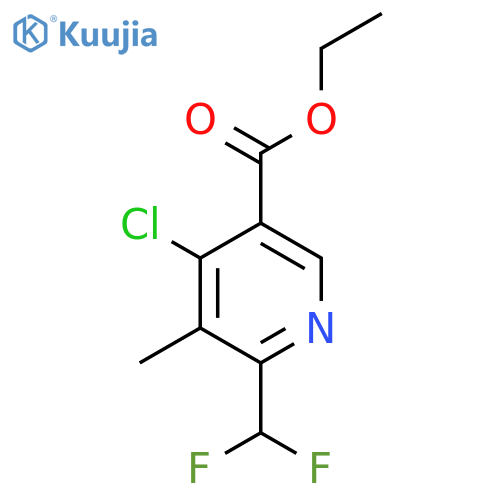 Ethyl 4-chloro-2-(difluoromethyl)-3-methylpyridine-5-carboxylate structure