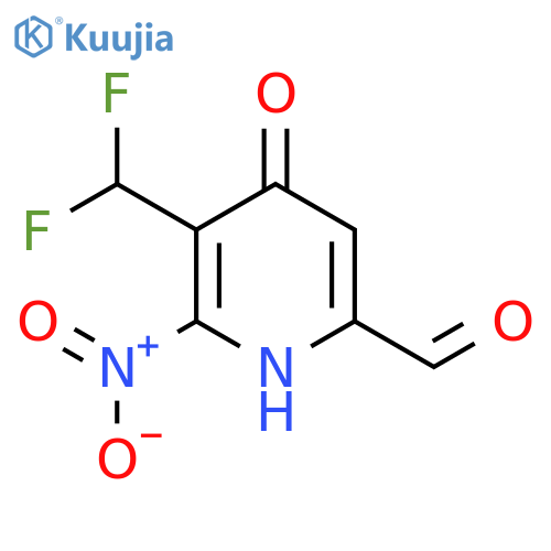 3-(Difluoromethyl)-4-hydroxy-2-nitropyridine-6-carboxaldehyde structure