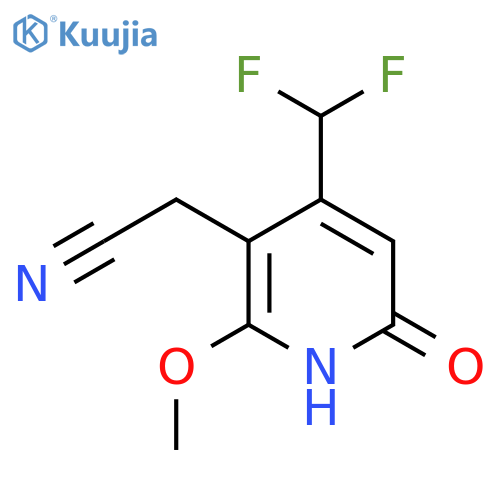 4-(Difluoromethyl)-6-hydroxy-2-methoxypyridine-3-acetonitrile structure