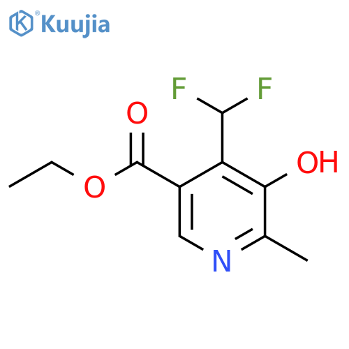 Ethyl 4-(difluoromethyl)-3-hydroxy-2-methylpyridine-5-carboxylate structure