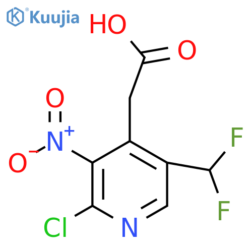 2-Chloro-5-(difluoromethyl)-3-nitropyridine-4-acetic acid structure