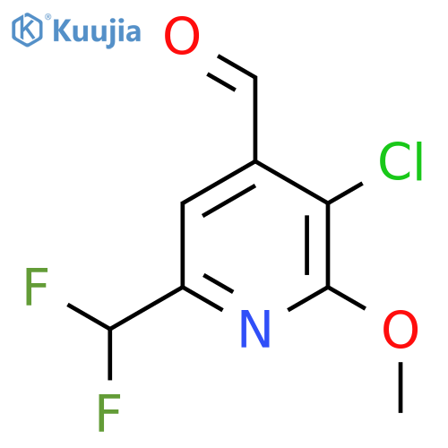 3-Chloro-6-(difluoromethyl)-2-methoxypyridine-4-carboxaldehyde structure