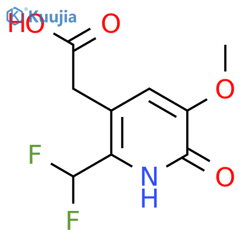 2-(Difluoromethyl)-6-hydroxy-5-methoxypyridine-3-acetic acid structure