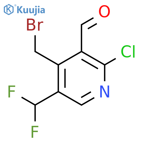 4-(Bromomethyl)-2-chloro-5-(difluoromethyl)pyridine-3-carboxaldehyde structure