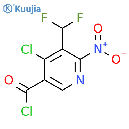 4-Chloro-3-(difluoromethyl)-2-nitropyridine-5-carbonyl chloride structure