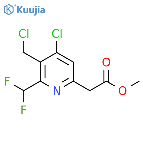 Methyl 4-chloro-3-(chloromethyl)-2-(difluoromethyl)pyridine-6-acetate structure