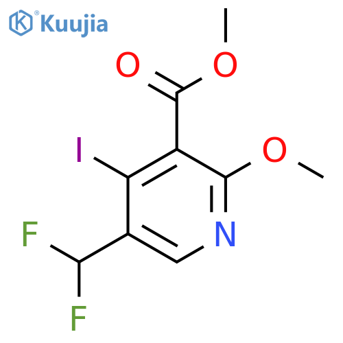 Methyl 5-(difluoromethyl)-4-iodo-2-methoxypyridine-3-carboxylate structure