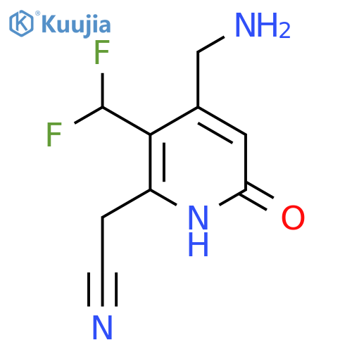 4-(Aminomethyl)-3-(difluoromethyl)-6-hydroxypyridine-2-acetonitrile structure