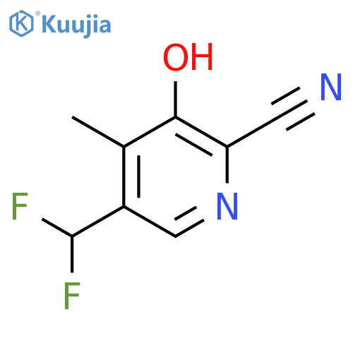 2-Cyano-5-(difluoromethyl)-3-hydroxy-4-methylpyridine structure