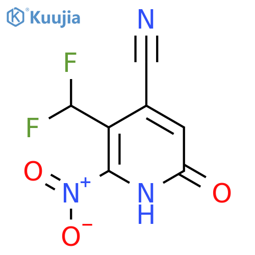 4-Cyano-3-(difluoromethyl)-6-hydroxy-2-nitropyridine structure