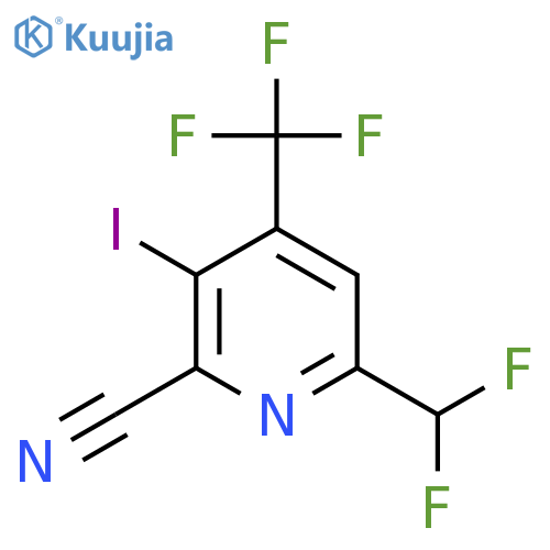 2-Cyano-6-(difluoromethyl)-3-iodo-4-(trifluoromethyl)pyridine structure