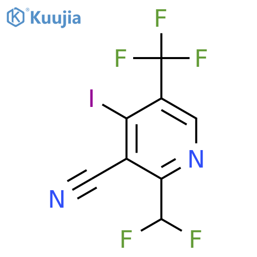 3-Cyano-2-(difluoromethyl)-4-iodo-5-(trifluoromethyl)pyridine structure