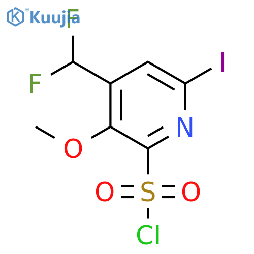 4-(Difluoromethyl)-6-iodo-3-methoxypyridine-2-sulfonyl chloride structure