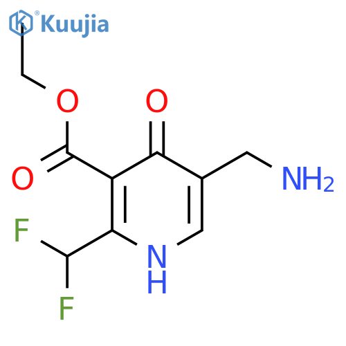 Ethyl 5-(aminomethyl)-2-(difluoromethyl)-4-hydroxypyridine-3-carboxylate structure