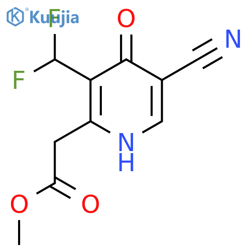Methyl 5-cyano-3-(difluoromethyl)-4-hydroxypyridine-2-acetate structure