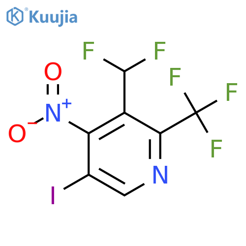 3-(Difluoromethyl)-5-iodo-4-nitro-2-(trifluoromethyl)pyridine structure